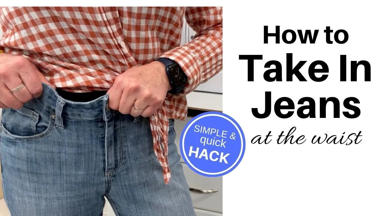 How To Take in Jeans at the Waist | Simple and Quick Hack