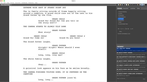 Working on Grand Race script 7