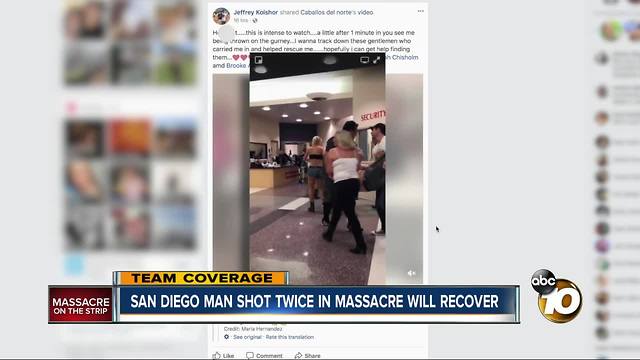 San Diego man shot twice shielding others from bullets