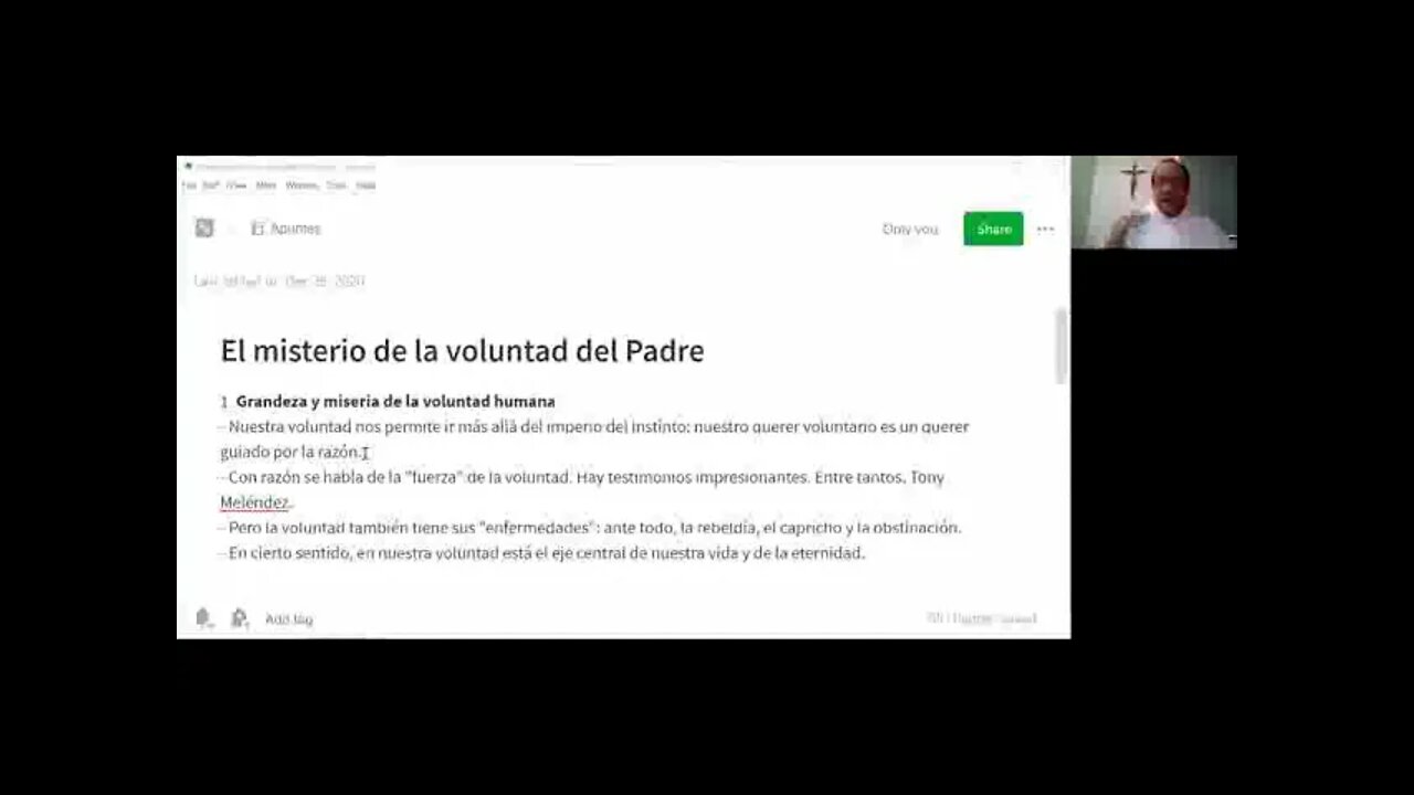 Retiro Díos Padre, 3 de 10. El misterio de la voluntad del Padre. Fray Nelson Medina.