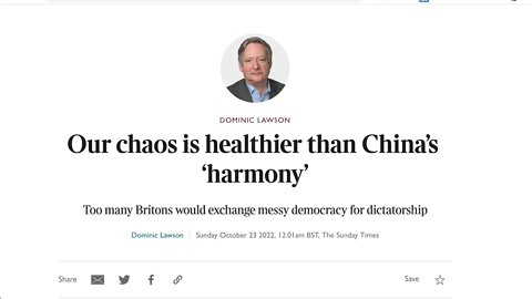 英國的混亂比中國的“和諧”更健康