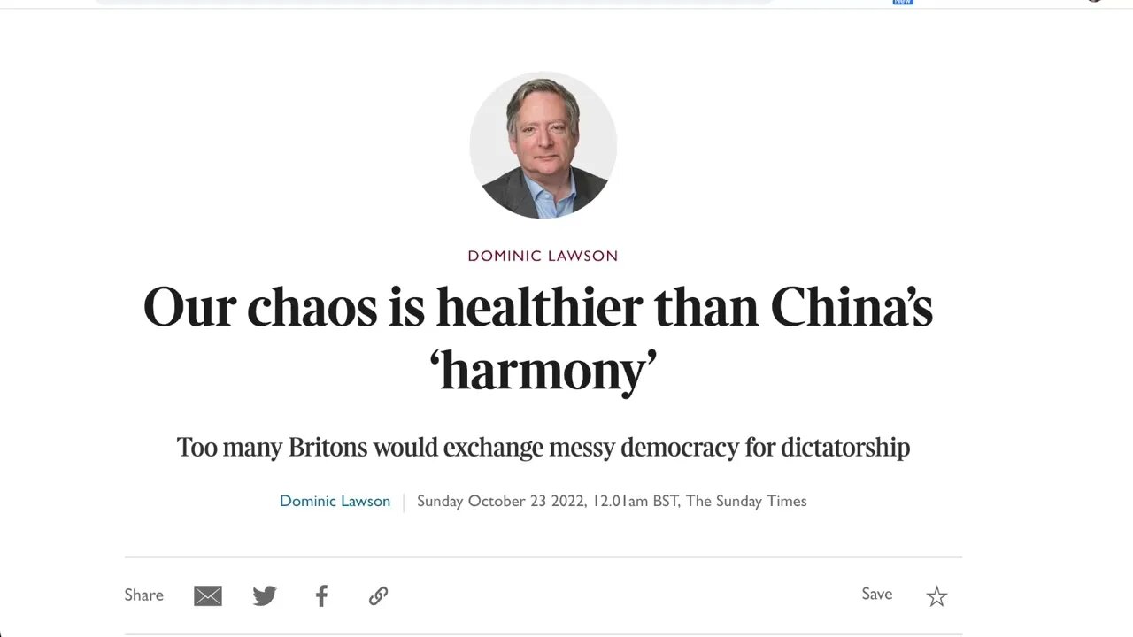 英國的混亂比中國的“和諧”更健康