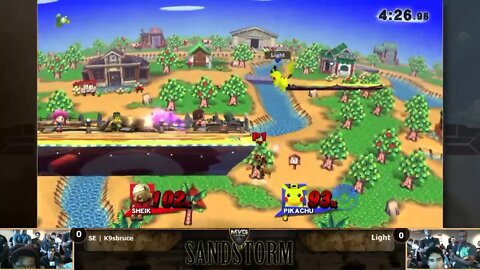 MVG Sandstorm: Singles - SE | K9sBruce (Sheik/Falcon) vs. Light (Pikachu/Falcon)