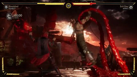 Mortal Kombat 11: Skarlet (Bloodshed) vs Kano (Evil Glee) - No Commentary 4K