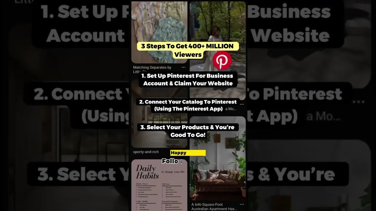 3 Steps To 400M+ Shoppers🙀🚀🔥 #shopify #trafficninjas #shopifyecommerce #pinterestseo #ecommerce