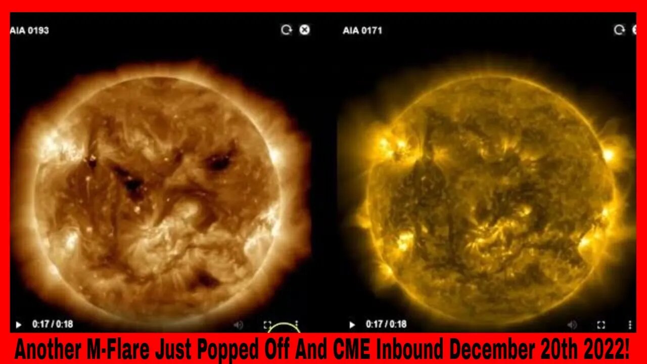 M-Flare Just Popped Off And CME Inbound December 20th 2022!