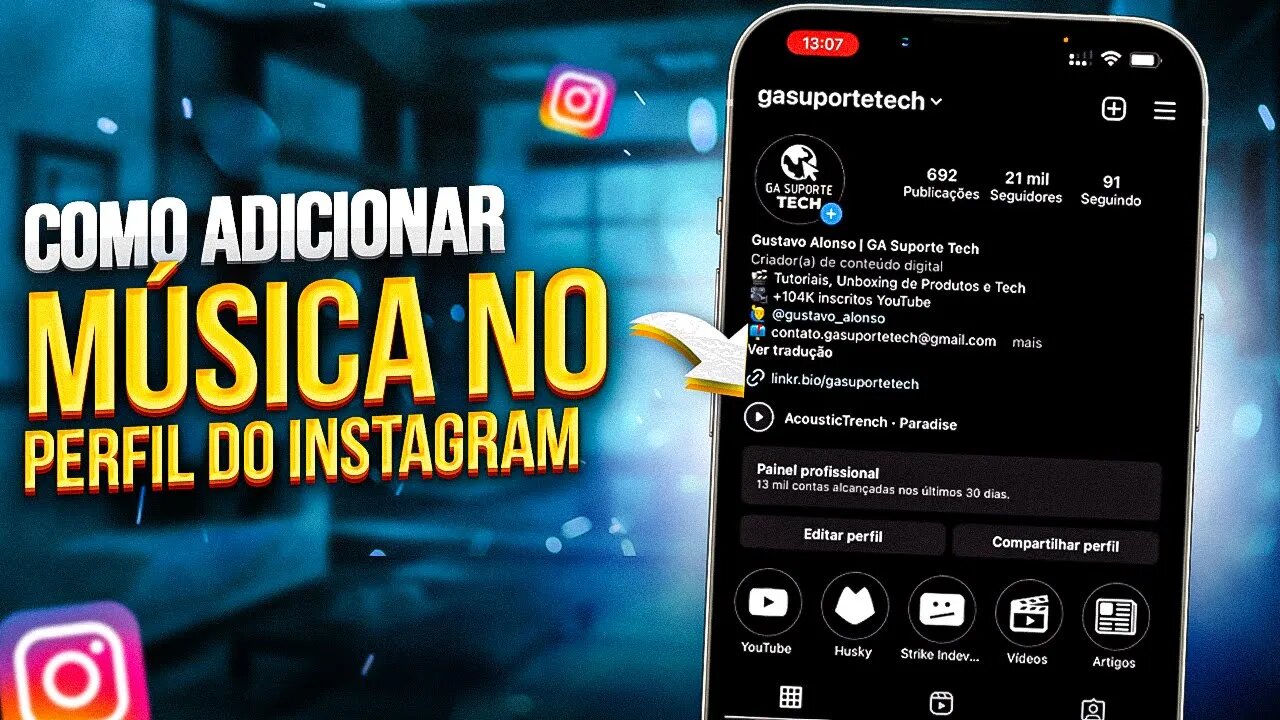 Como ADICIONAR MÚSICAS no PERFIL DO INSTAGRAM