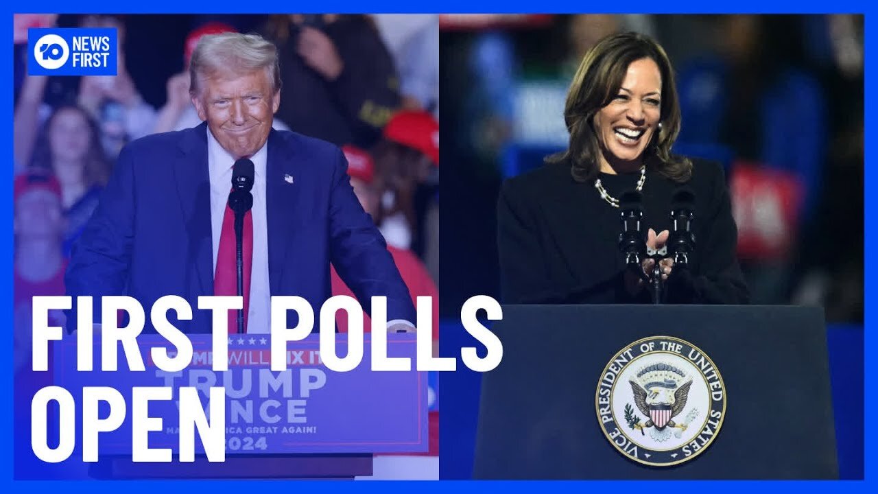 Kamala Harris & Donald Trump Give Final Speeches As First Polls Open