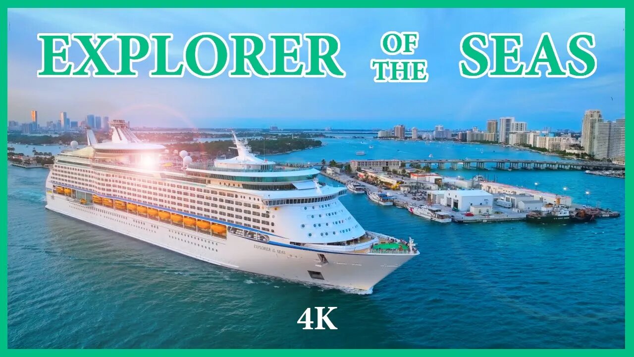 Explorer of the Seas Departs Port of Miami - 4K