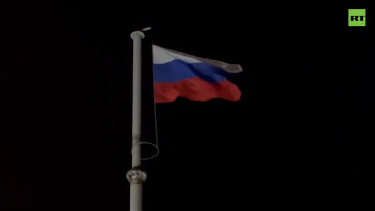 The Russian flag was raised over Victory Square in Melitopol