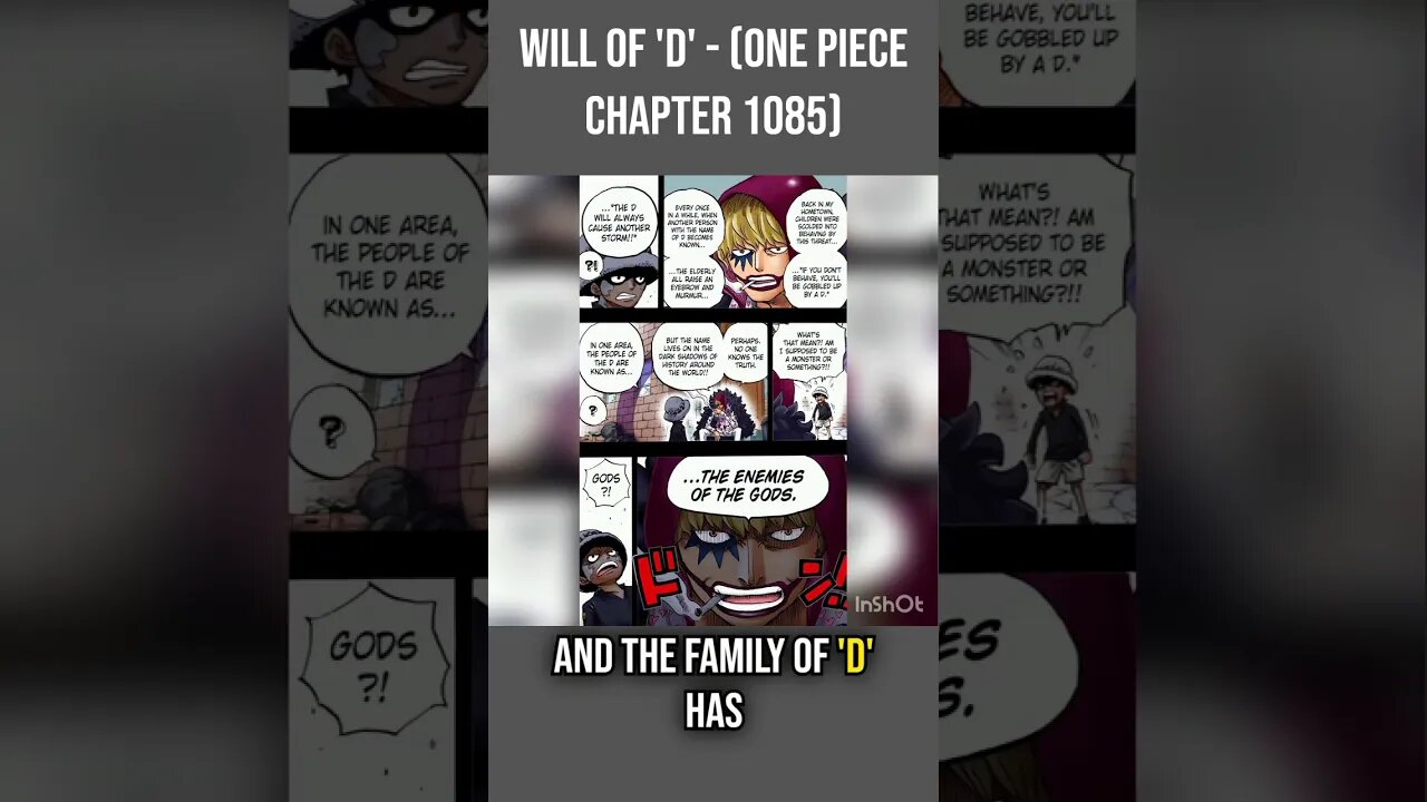 What are the new developments on the Will of 'D'? (One Piece Chapter 1085)