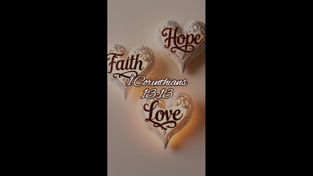 1 Corinthians 13:13 - And now these three remain: faith, hope and love. But the greatest of these...