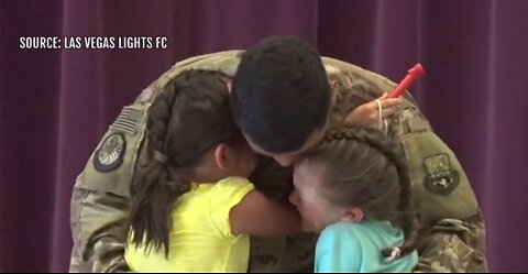 Vegas Lights FC helps military dad surprise daughters