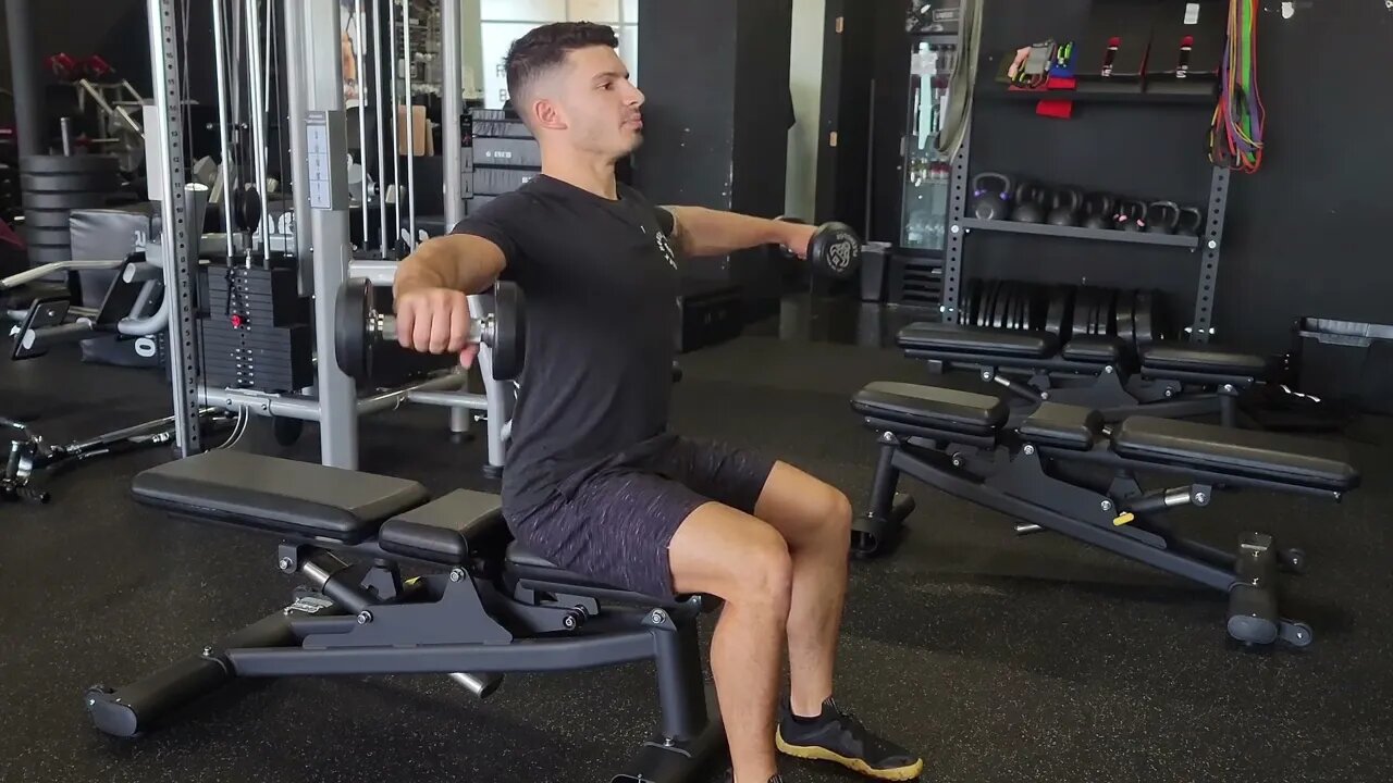 Seated Dumbbell Lateral Raises