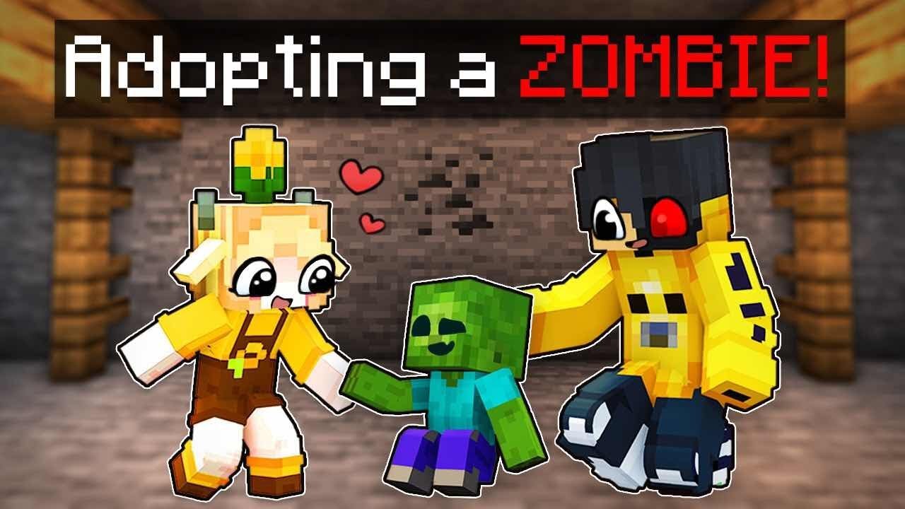 Dasiy ADOPTS a baby zombie in mincraft YouTube description