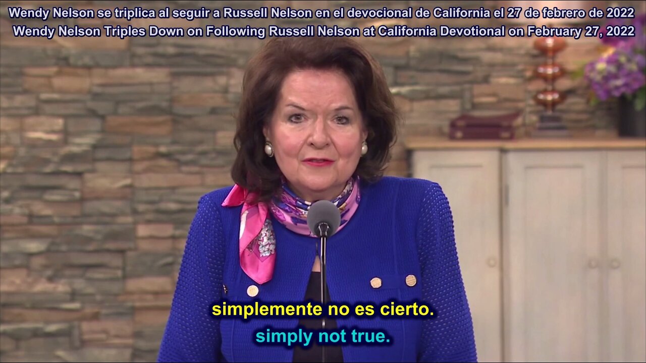 Wendy Nelson Triples Down on Following Russell Nelson at California Devotional on February 27, 2022