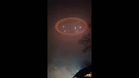 last night in liuyang a UFO came drones and fireworks