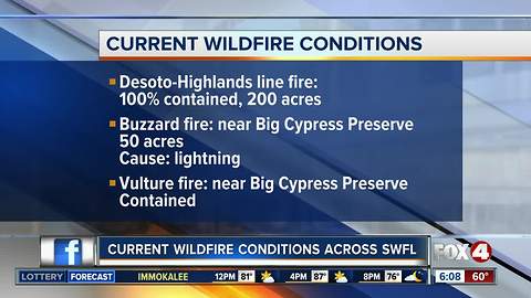 Wildfires across Southwest Florida