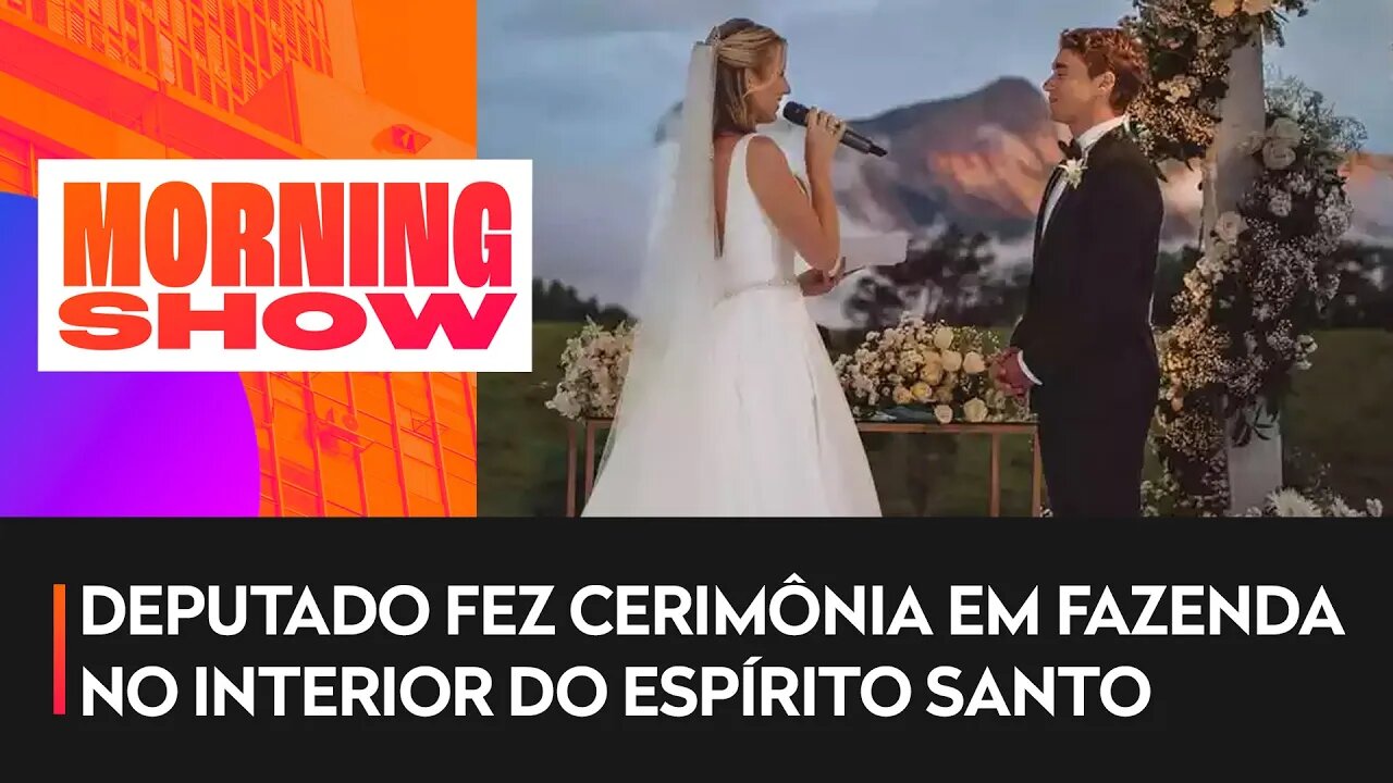 Michelle Bolsonaro participa de casamento de Nikolas Ferreira