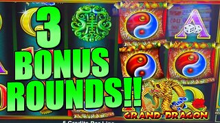 BONUS GALORE ON GRAND DRAGON SLOT MACHINE!!