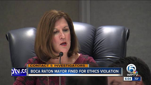 Boca Raton Mayor fined for ethics violation