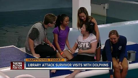 Queena meets Winter the Dolphin