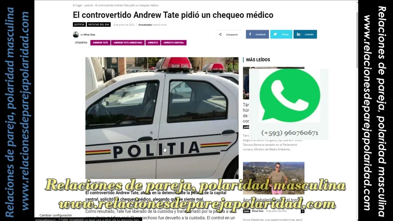 El controvertido Andrew Tate pidió un chequeo médico (supuestamente está enfermo)