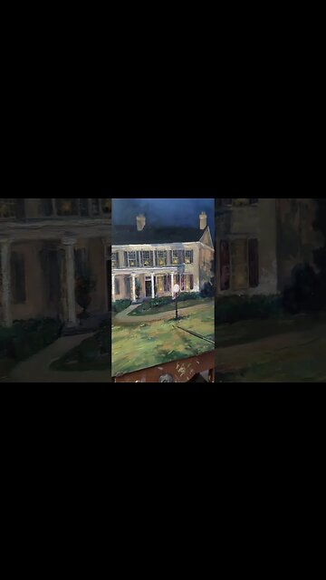 Finishing Touches on This Historic Plantation Painting.