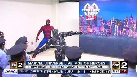 Marvel Universe Live! teach local kids to 'Train Like A Superhero'