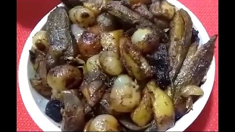 Classic Indian Dish: Bitter Gourds & Potatoes Onions