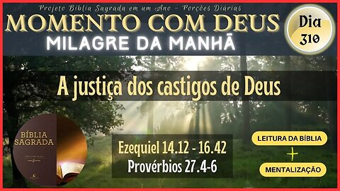 MOMENTO COM DEUS - LEITURA DIÁRIA DA BÍBLIA SAGRADA | MILAGRE DA MANHÃ - Dia 310/365 #biblia