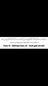 Toán 11: Biết lim (x→-∞)⁡(√(4x^2+x+1)+ax+b)=1/2 và lim┬(x→1)⁡(√(4x^2-4x+9)+ax+4b)=c