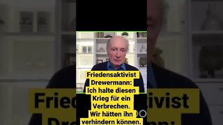 Friedensaktivist Drewermann: Ich halte den Krieg für ein Verbrechen