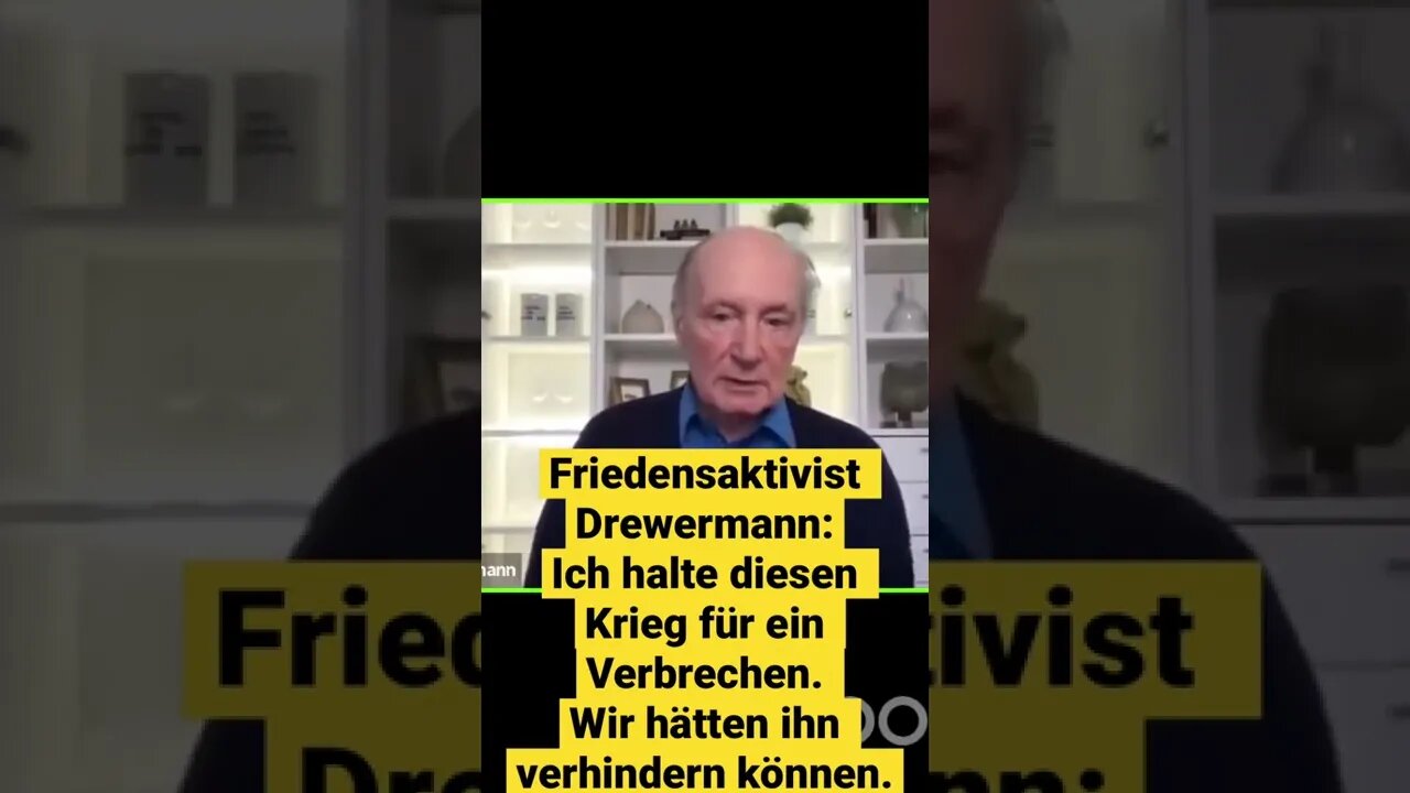 Friedensaktivist Drewermann: Ich halte den Krieg für ein Verbrechen
