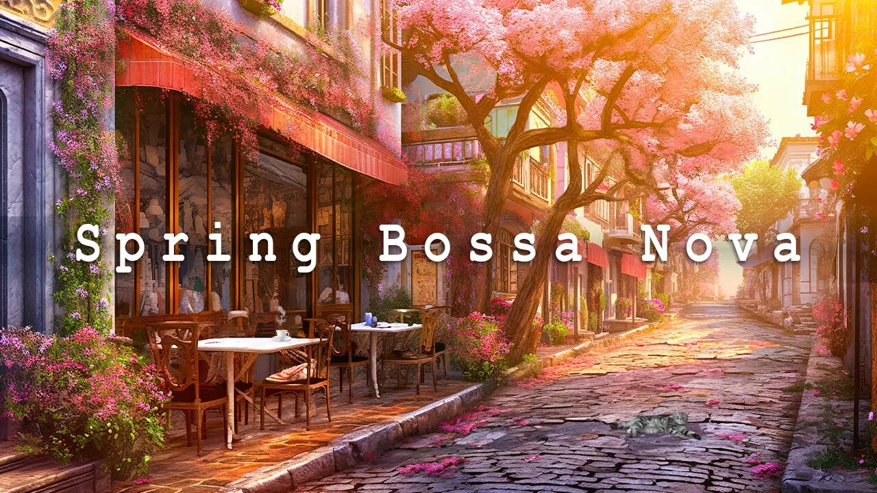 Positive Bossa Nova with Spring Cafe Ambience | Bossa Nova Instrumental for working, studing