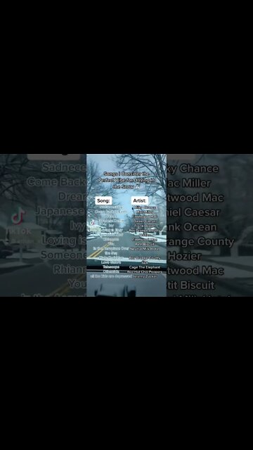 songs i consider the perfect vibe for driving in the snow