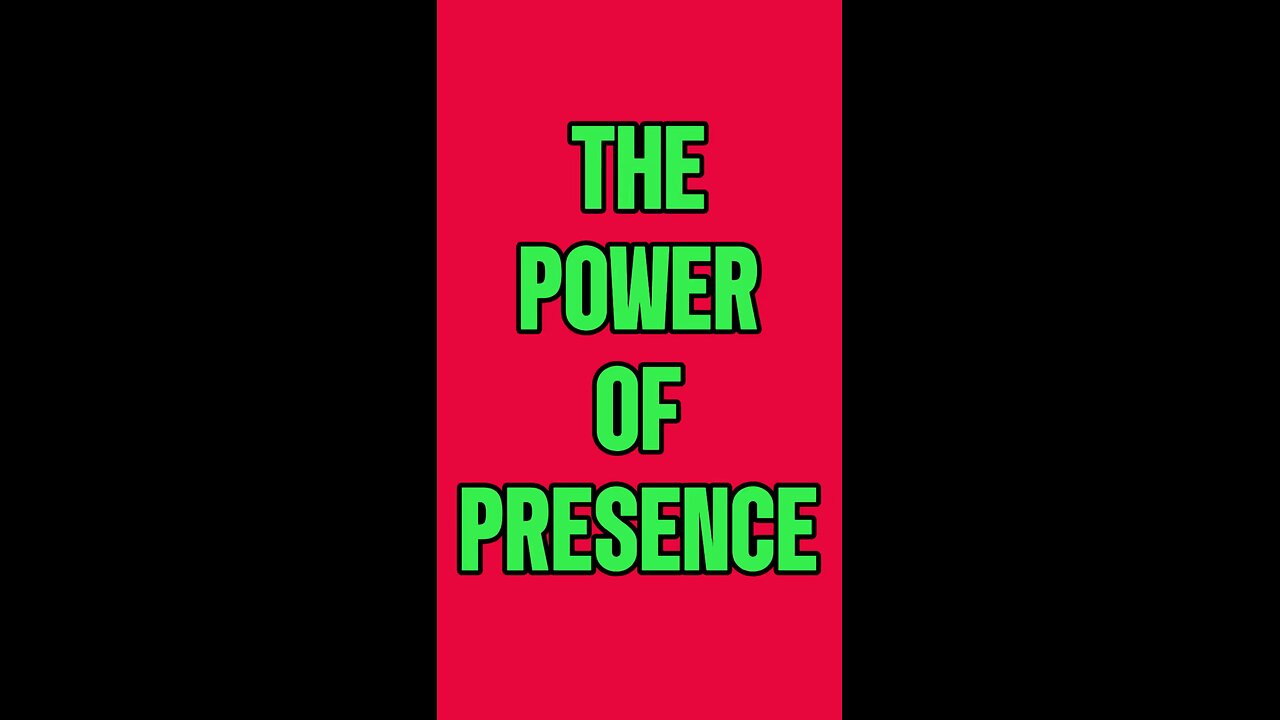 The Power Of Presence ❤️