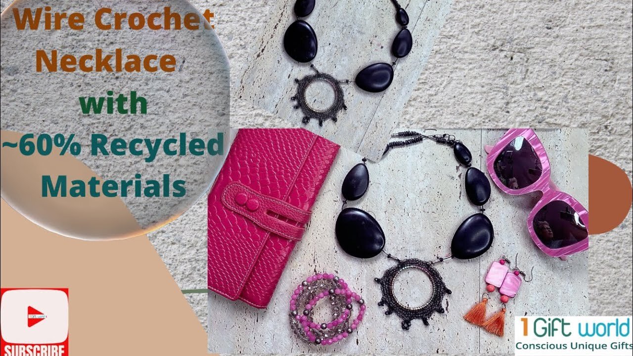 Make a Wire Crocheted Necklace 'The Embers' with Recycled Materials| Find Fashion Inspiration