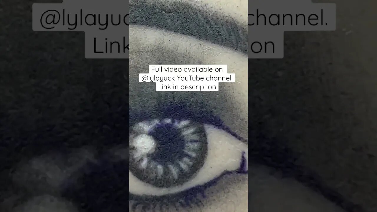 Realistic Eye Close Up Tattoo (FREE STENCIL INCLUDED) @Lyla Yuck