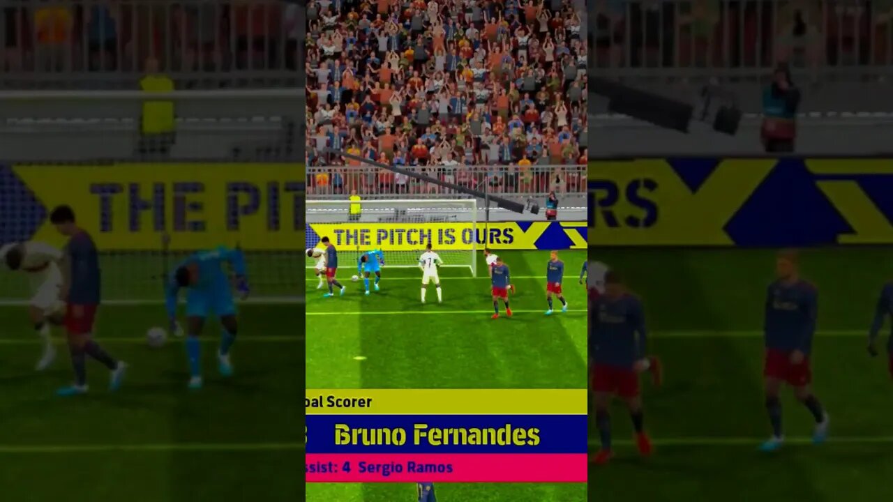 Bruno Fernandes Kick Stuns Opponents and Crowds Alike 🥶 #shorts #short #subscribe #football #gaming