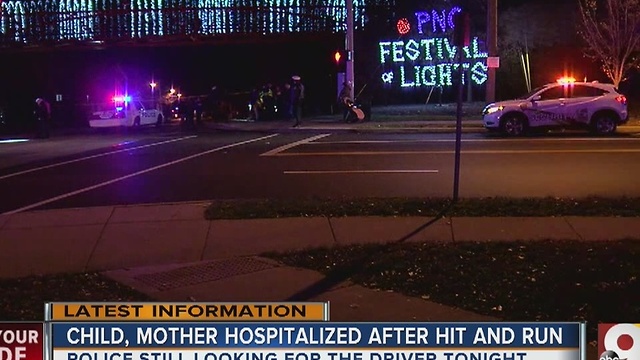 Mother, child hospitalized after hit and run