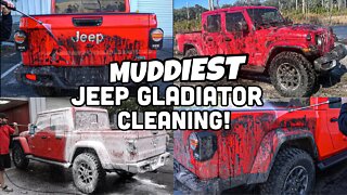 Deep Cleaning The MUDDIEST Jeep Gladiator Ever | Insane Satisfying Disaster Detailing Transformation