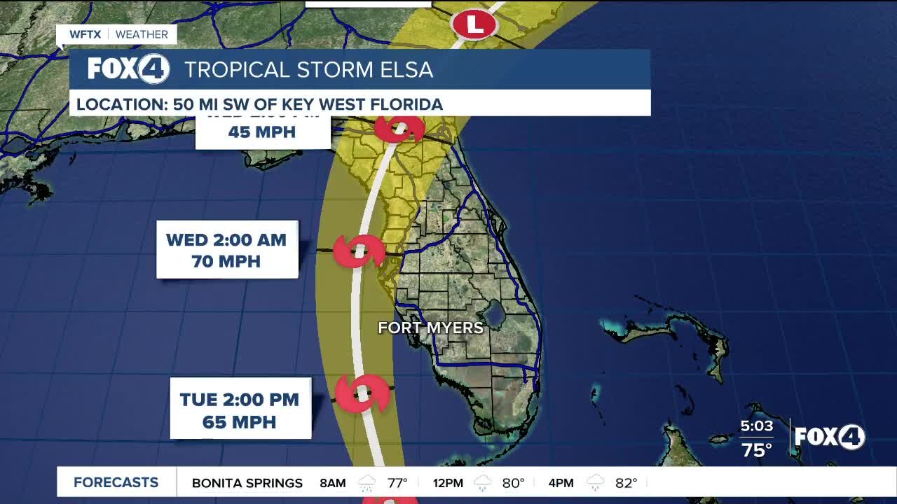 Tropical Storm Elsa update