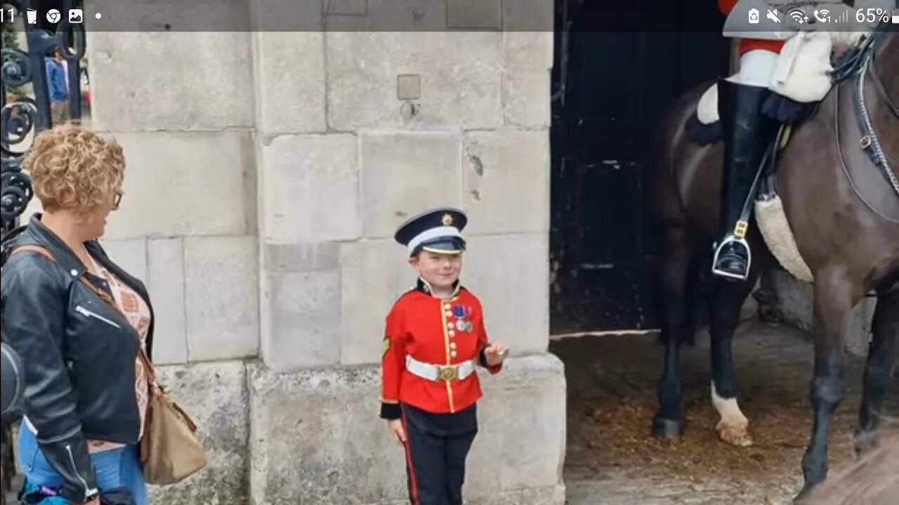 Your gonna love him cute kid dressed as a kings guard #frankthesolider