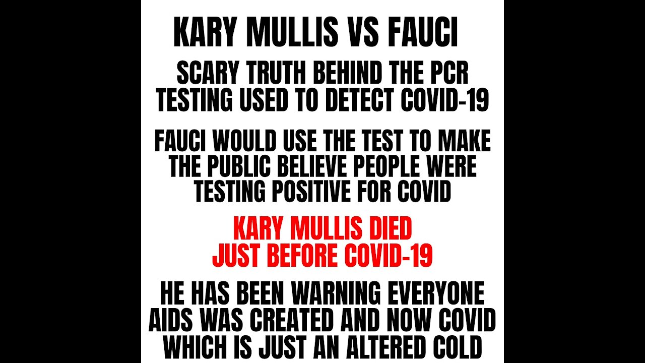 Fauci used the PCR Test and Rigged It To Make Asymptomatic People believe They have Covid