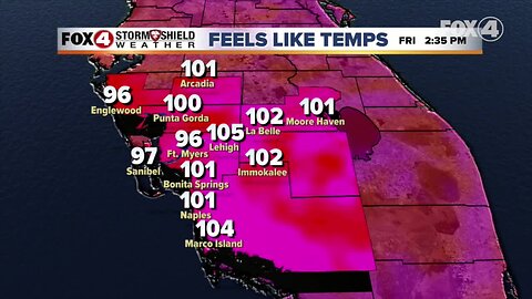 Hot temps today in SWFL