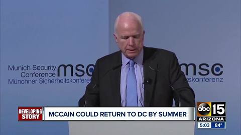 Senator McCain could return to DC by summer