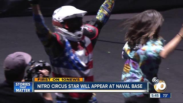 Nitro Circus star will appear at Naval Base