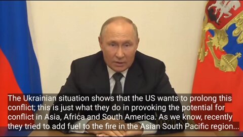 President Putin: "Globalist elites are attempting to distract own citizens from very dire problems"