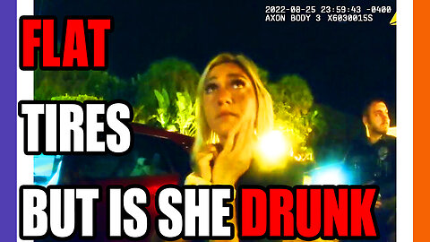 Drunk Chick Caught Driving On Flat Tires